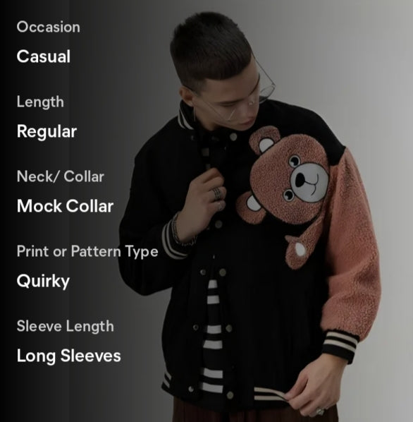 VO Bear Trendy Jacket | Casual Winter Wear