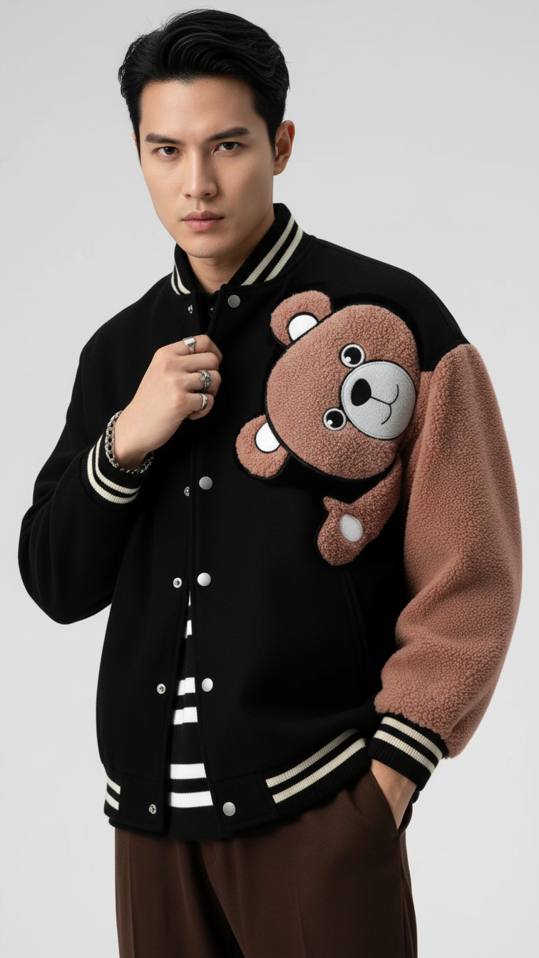 VO Bear Trendy Jacket | Casual Winter Wear